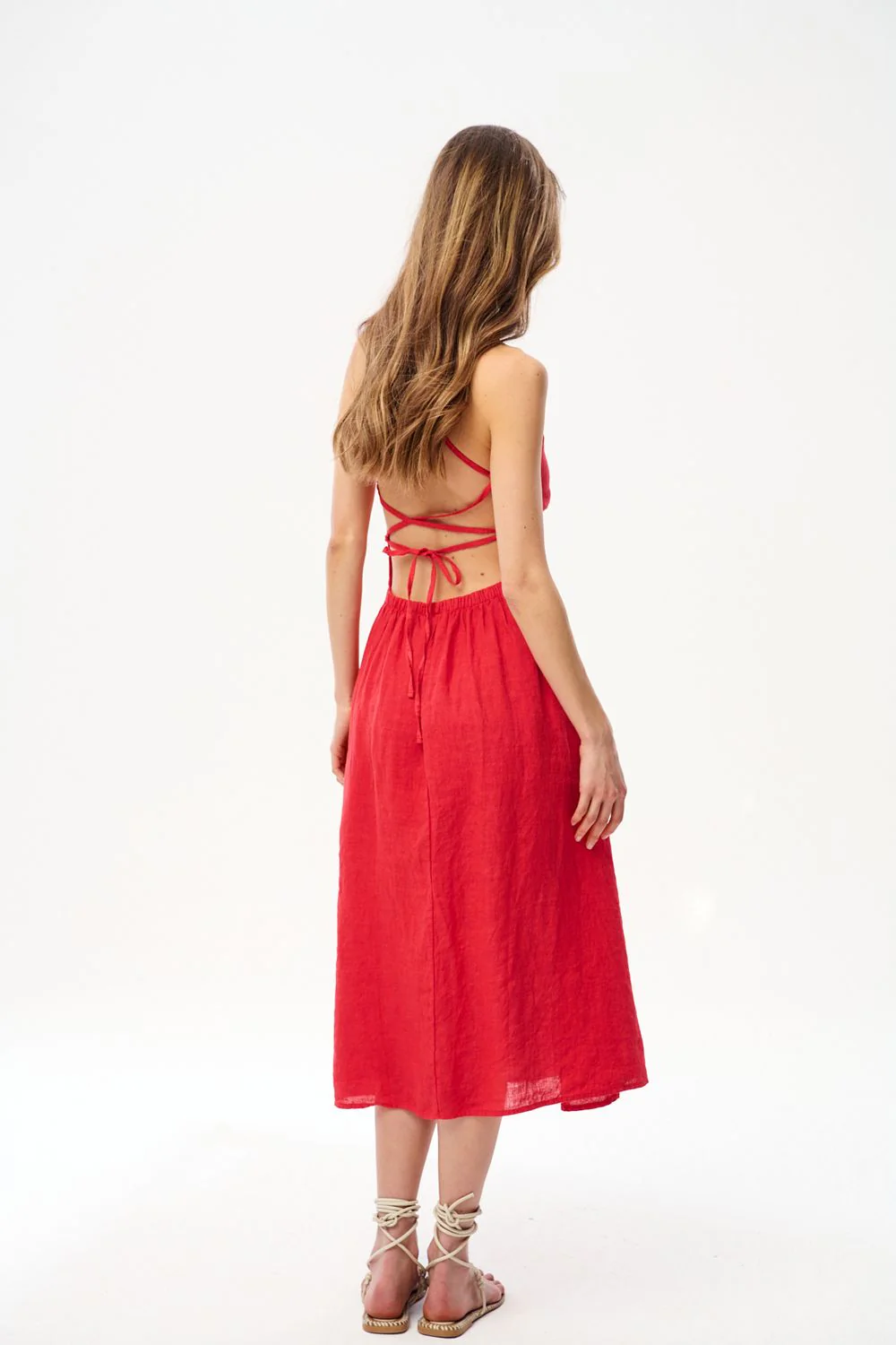 Lniana sukienka midi Cherry Trouble - Image 5
