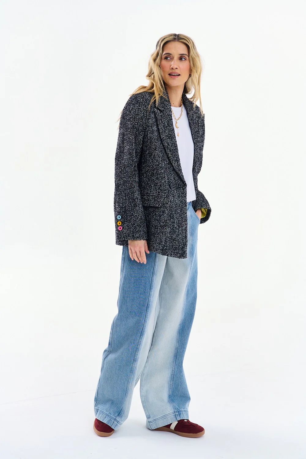 Szerokie spodnie jeansowe Secret Shine - Image 10